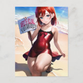 Anime Girl 027 Briefkaart (Voorkant)
