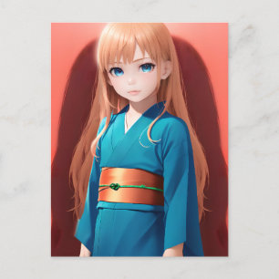 Anime Girl 040 Briefkaart