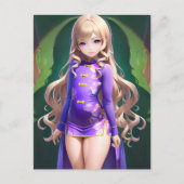 Anime Girl 042 Briefkaart (Voorkant)