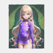 Anime Girl 042 Fleece Deken (Voorkant)