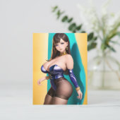 Anime Girl 046 Briefkaart (Staand voorkant)