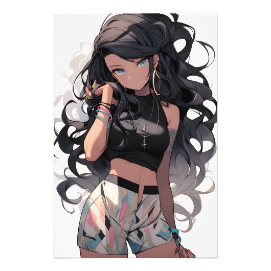 Anime girl #3 foto afdruk (Voorkant)
