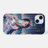 anime girl Art iPhone 15 Case (Achterkant horizontaal)