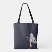 Anime Girl Canvas tas (Achterkant)