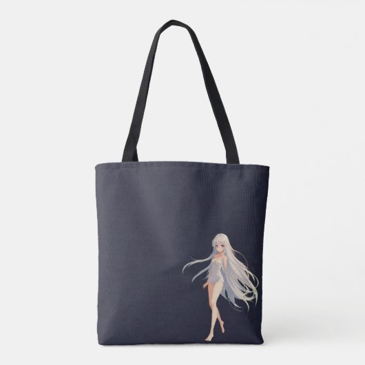 Anime Girl Canvas tas (Achterkant)