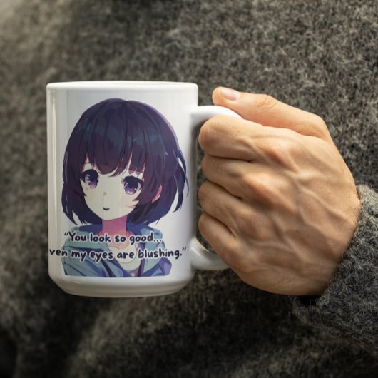 Anime Girl Commentaar Je ziet er zo goed uit Koffiemok