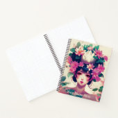 Anime Girl Crowned with Lotus Blossoms Journal Notitieboek (Binnen)