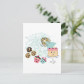 Anime Girl Cupcakes, Cookies, Cake en Magic Wand Briefkaart (Staand voorkant)