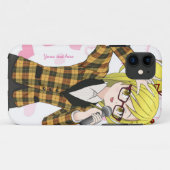 Anime Girl die Karaoke  telefooncel zingt Case-Mate iPhone Case (Achterkant (horizontaal))