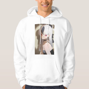 Anime Girl Dress Spotlight ketting Bow Wit Haar Hoodie