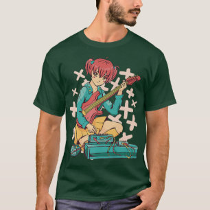 Anime Girl Electric Guitar Cute Kawaii Japans Ma T-shirt
