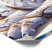 Anime Girl en de witte en gouden draak Poster (Hoek)