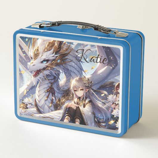 Anime Girl en Dragon gepersonaliseerd (Achterkant)