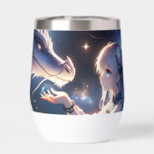 Anime Girl en haar draak gepersonaliseerd (Achterkant)