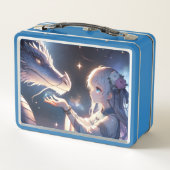 Anime Girl en haar mystieke draak gepersonaliseerd (Achterkant)