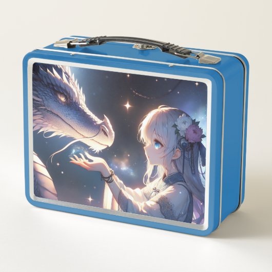 Anime Girl en haar mystieke draak gepersonaliseerd (Achterkant)