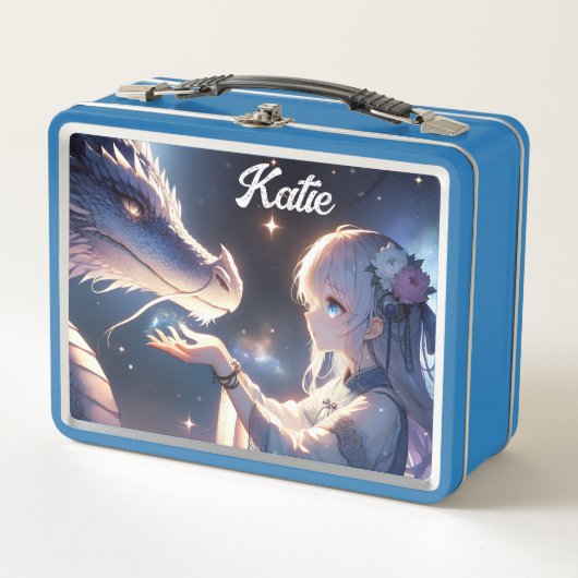 Anime Girl en haar mystieke draak gepersonaliseerd (Voorkant)