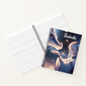 Anime Girl en haar mystieke draak gepersonaliseerd Notitieboek (Binnen)