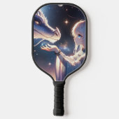 Anime Girl en haar mystieke draak Pickleball Paddle (Achterkant)