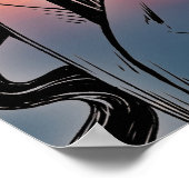 Anime Girl en Sunset Kostuum Illustratie Poster (Hoek)