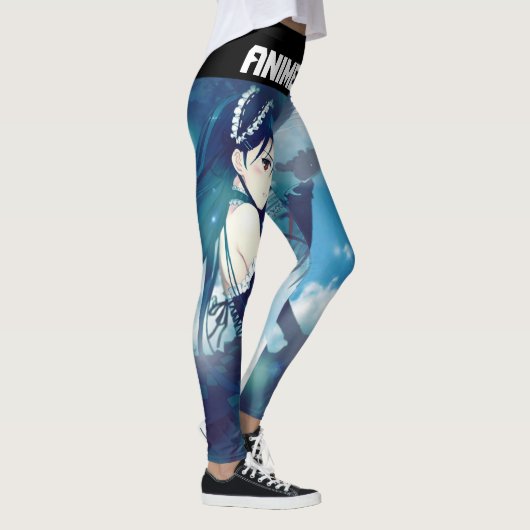 Anime Girl en Sword Design Leggings (Rechts)