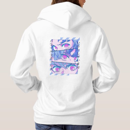 Anime Girl Eyes - Japanse cultuurkunst - Japanse b Hoodie (Achterkant)