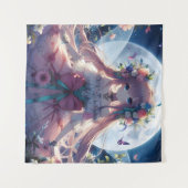 Anime Girl Flower Moon Fairy Wandkleed (Voorkant (horizontaal))