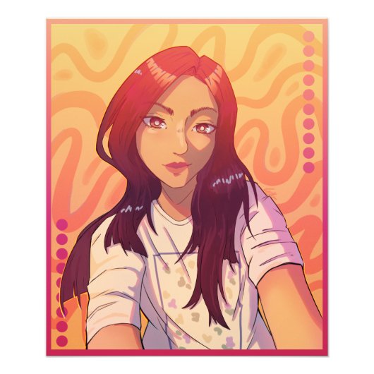 Anime, girl  foto afdruk (Voorkant)