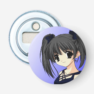 Anime Girl Fridge Magnet Bottle Open Button Flesopener