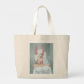 Anime, girl grote tote bag (Achterkant)