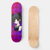 Anime Girl Hearts Skateboard (Voorkant)