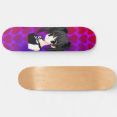 Anime Girl Hearts Skateboard (Horizontaal)