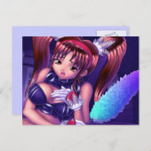 Anime Girl - Honey Briefkaart (Voorkant / Achterkant)