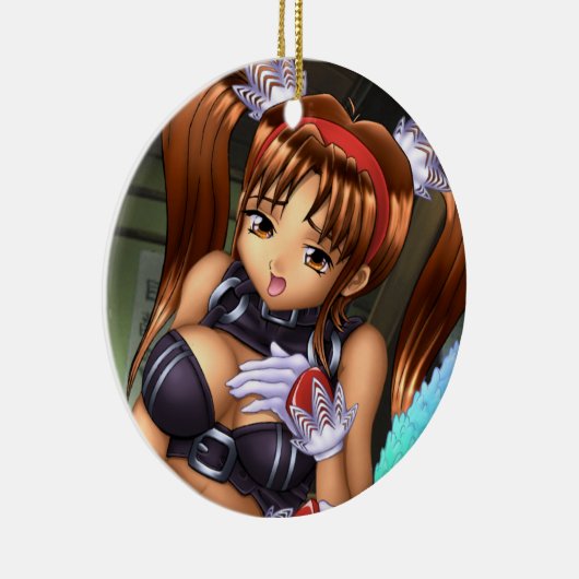 Anime Girl - Honey Keramisch Ornament (Rechts)