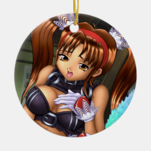 Anime Girl - Honey Keramisch Ornament