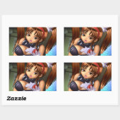 Anime Girl - Honey Rechthoekige Sticker (Vel)