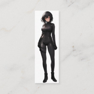 Anime Girl in Bodysuit Mini Visitekaartje