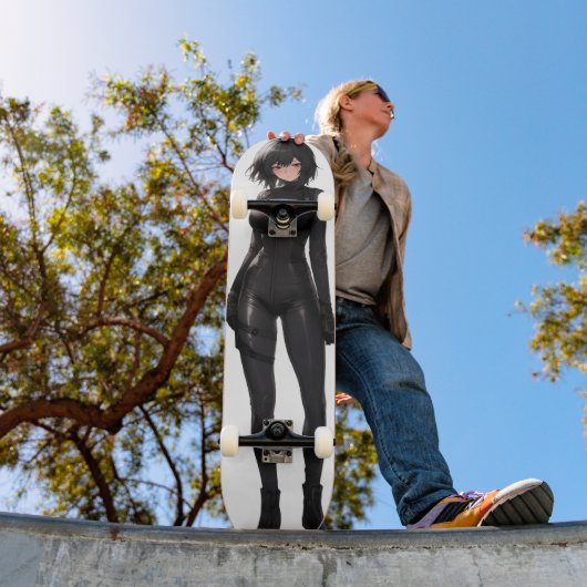 Anime Girl in Bodysuit Persoonlijk Skateboard (Buiten 1)