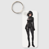 Anime Girl in Bodysuit Sleutelhanger (Voorkant)