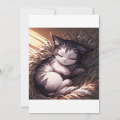 Anime Girl in een zonnige weide Kaart (Achterkant)