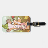 Anime Girl in Fox Cosplay Bagagelabel (Voorkant horizontaal)