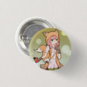 Anime Girl in Fox Cosplay Ronde Button 3,2 Cm (Voorkant /achterkant)