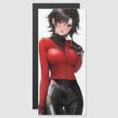 Anime Girl in Leather (Voorkant / Achterkant)