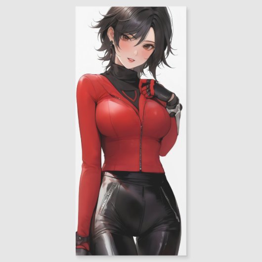 Anime Girl in Leather (Voorkant)