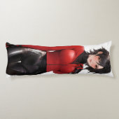 Anime Girl in Leather Lichaamskussen (Achterkant)