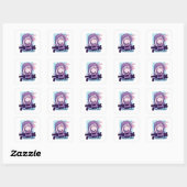 Anime Girl in Love Vierkante Sticker (Vel)