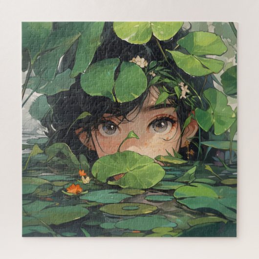 Anime Girl in Pond Legpuzzel (Verticaal)