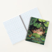 Anime Girl in Pond Notitieboek (Binnen)