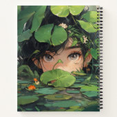 Anime Girl in Pond Notitieboek (Achterkant)