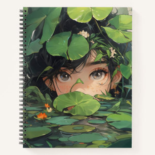 Anime Girl in Pond Notitieboek